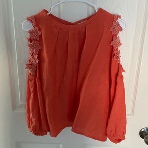 Anthropologie cold shoulder top